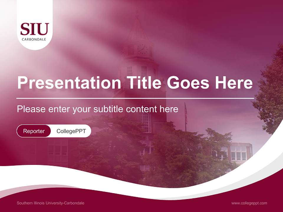 Southern Illinois University-Carbondale Lecture Sharing and Networking Event PPT Template4:3 ratio PPT effect preview image4