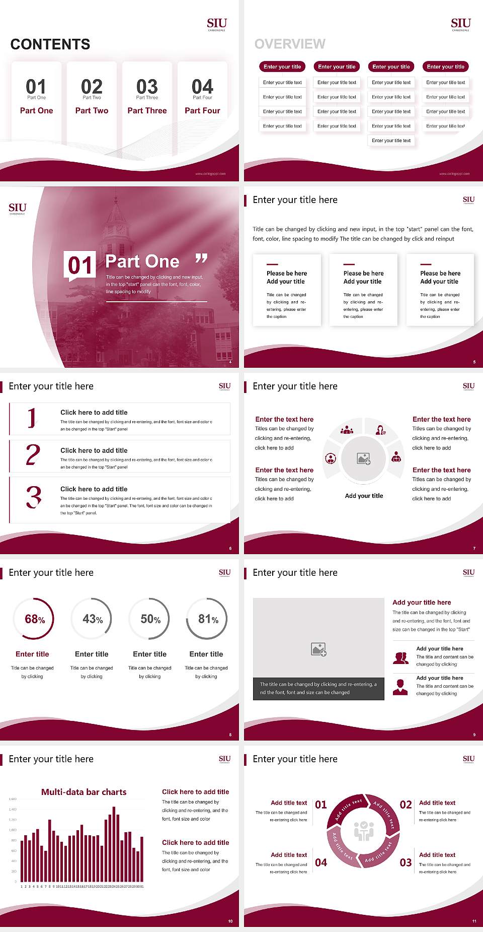 Southern Illinois University-Carbondale Lecture Sharing and Networking Event PPT Template4:3 ratio PPT effect preview image2