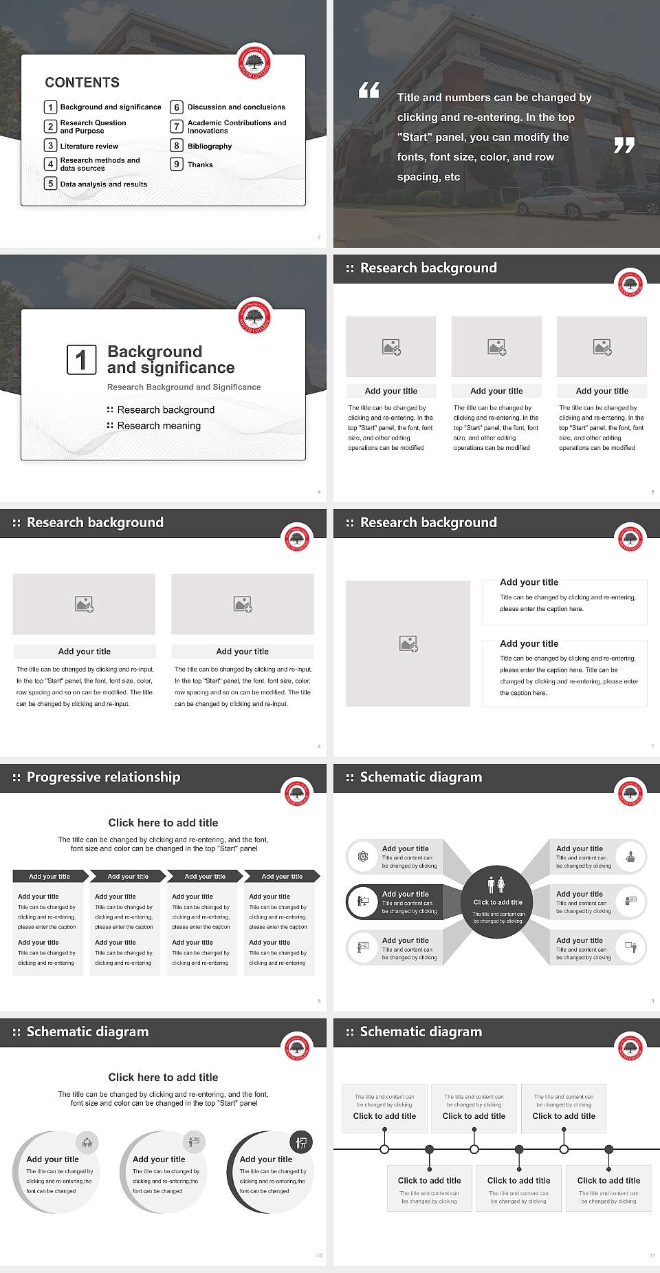 South College Pittsburgh Graduation Thesis Defense PPT Template4:3 ratio PPT effect preview image2