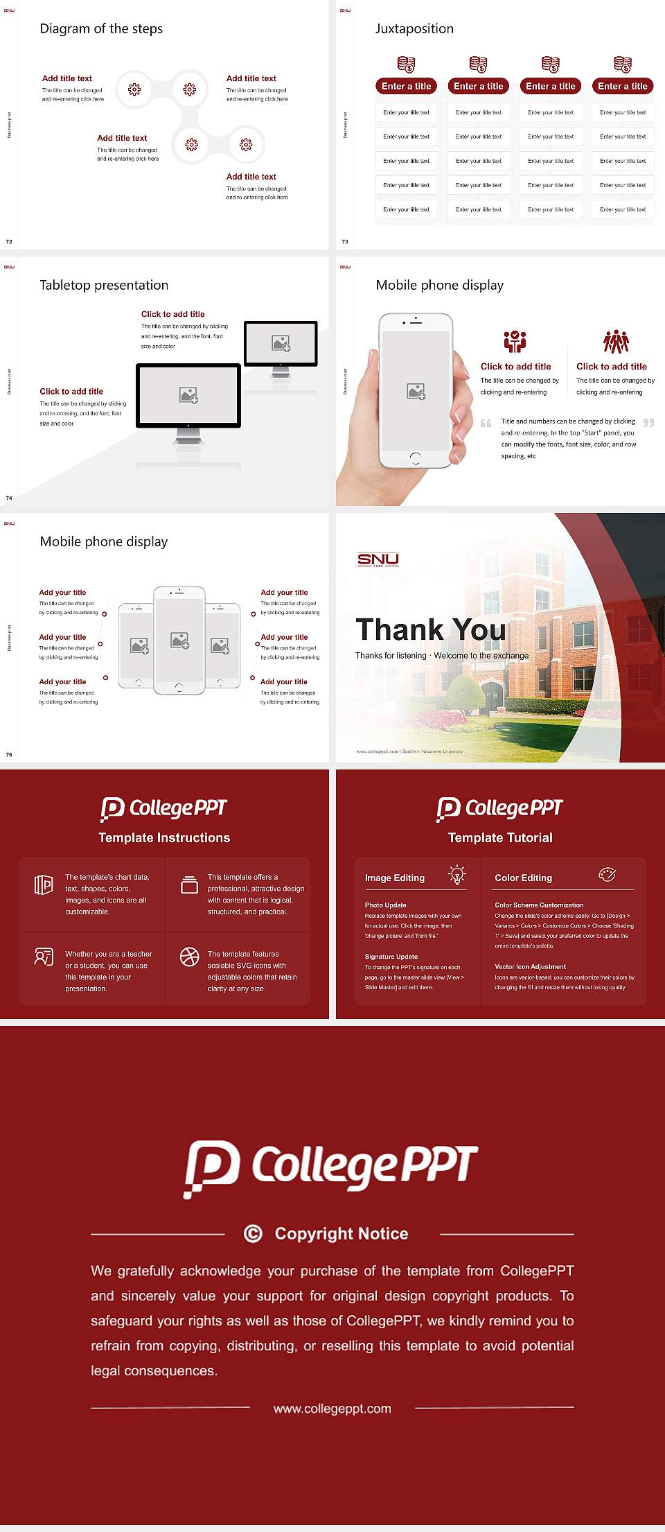 Southern Nazarene University Competition/Entrepreneurship Contest PPT Template4:3 ratio PPT effect preview image9