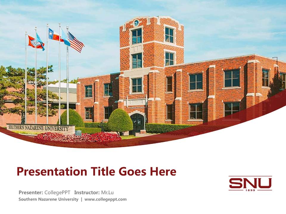 Southern Nazarene University Course/Courseware Creation PPT Template4:3 ratio PPT effect preview image5