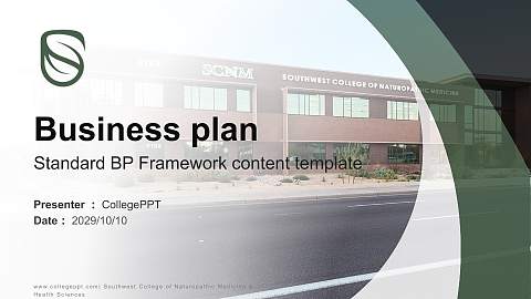Southwest College of Naturopathic Medicine & Health Sciences Competition/Entrepreneurship Contest PPT Template