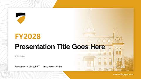 St Olaf College Academic Presentation/Research Findings Report PPT Template
