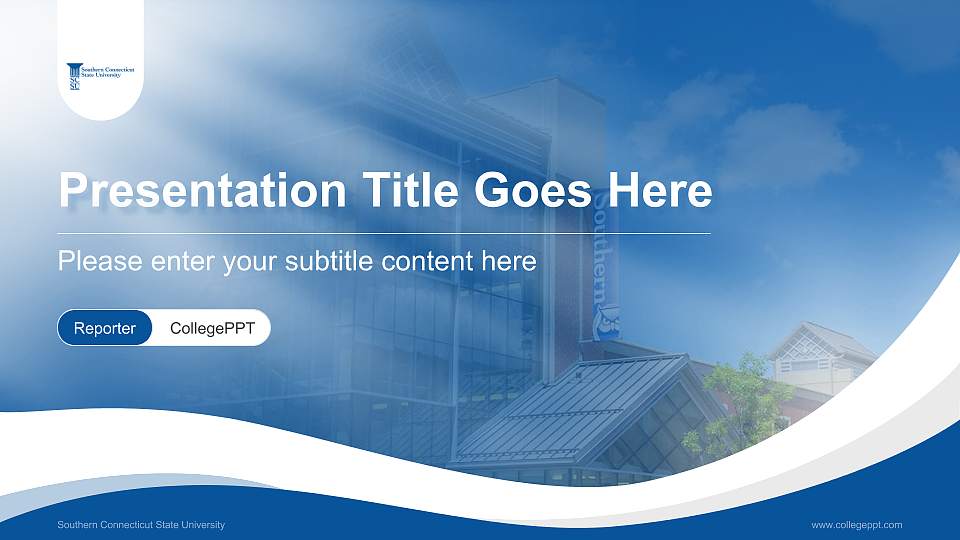 Southern Connecticut State University Lecture Sharing and Networking Event PPT Template16:9 ratio PPT effect preview image