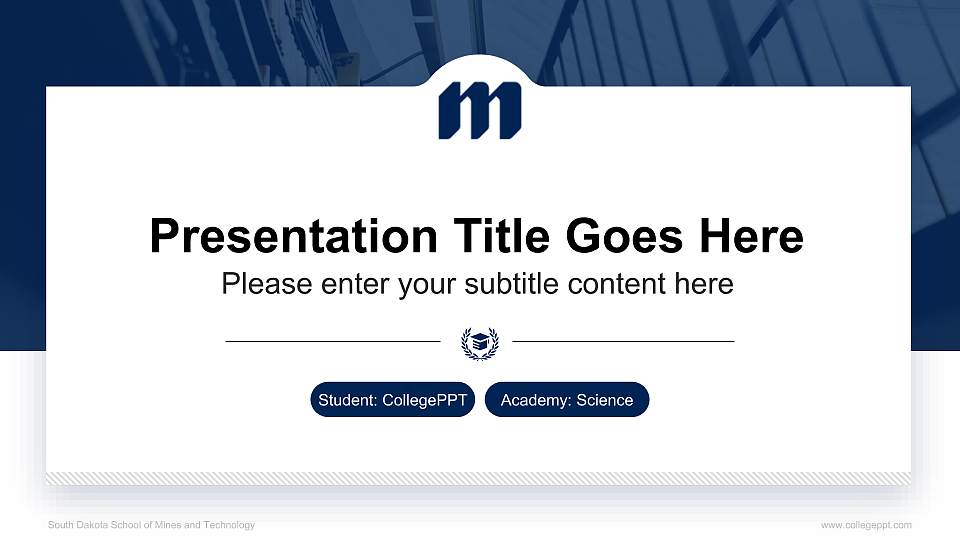 South Dakota School of Mines and Technology National Scholarship Defense PPT Template16:9 ratio PPT effect preview image