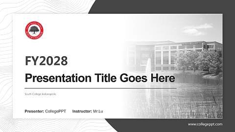South College Indianapolis Academic Presentation/Research Findings Report PPT Template
