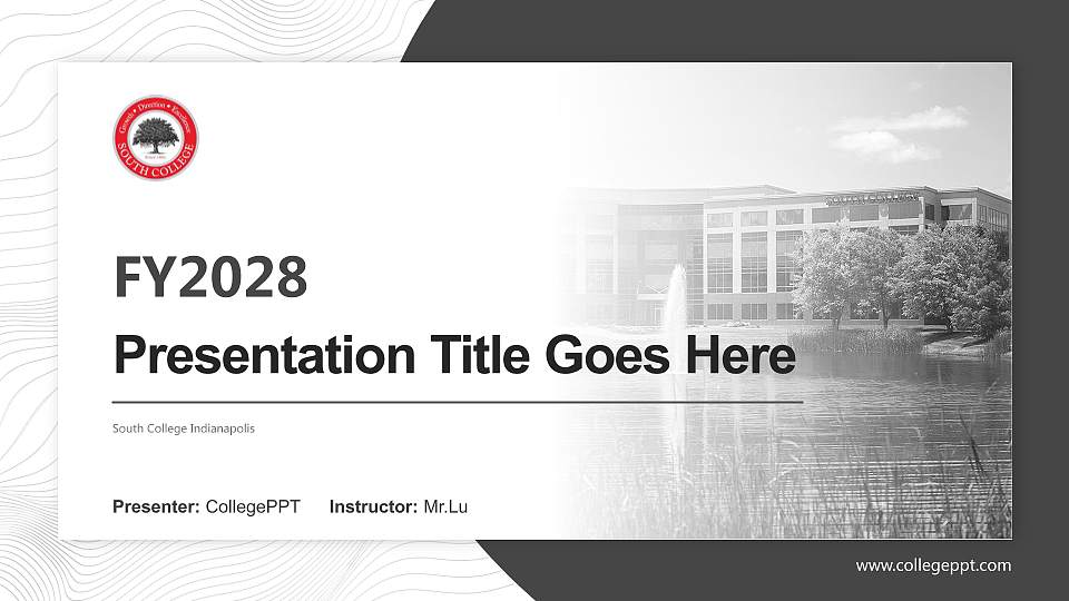 South College Indianapolis Academic Presentation/Research Findings Report PPT Template16:9 ratio PPT effect preview image