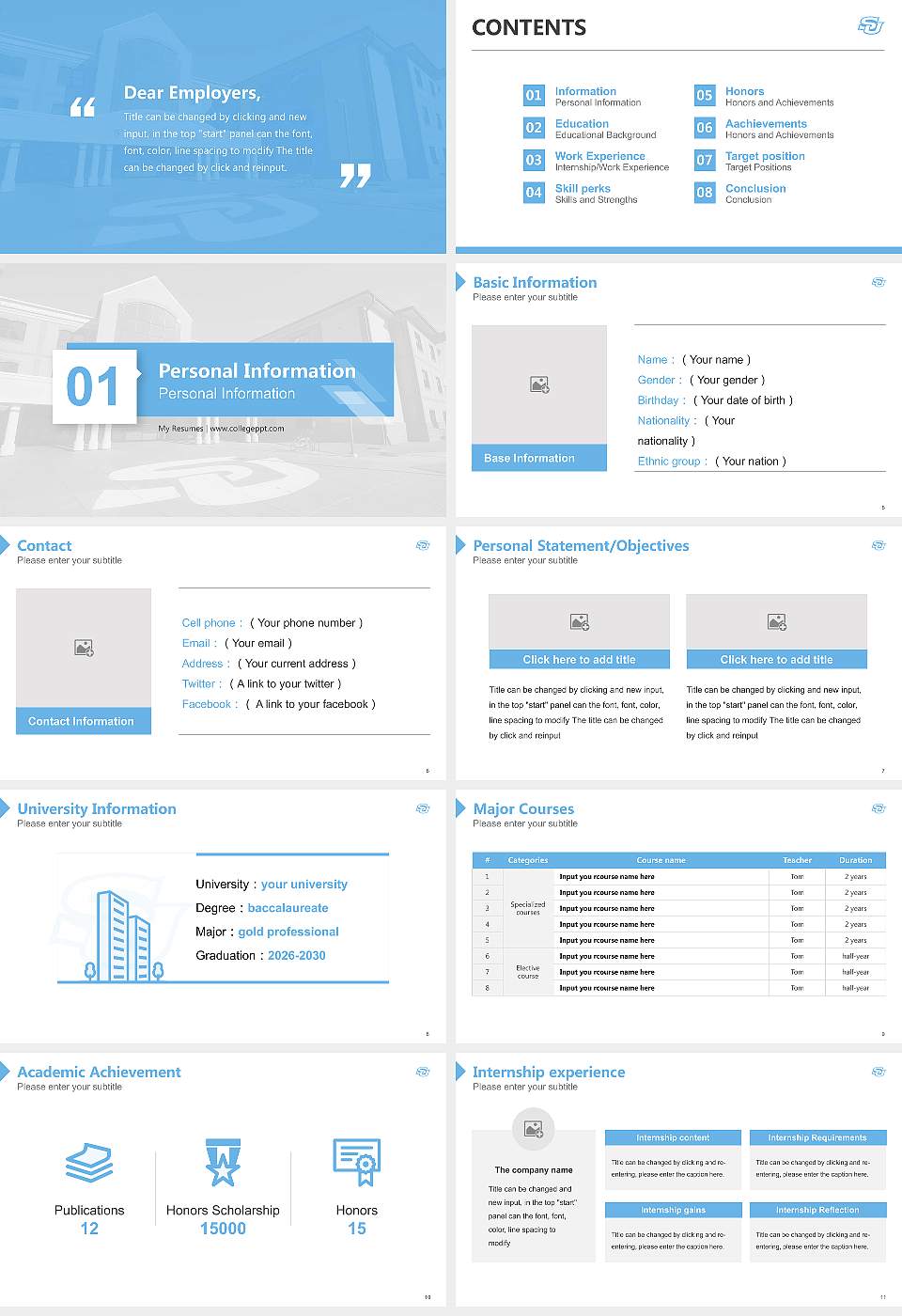 Southern University and a & M College Resume PPT Template16:9 ratio PPT effect preview image2