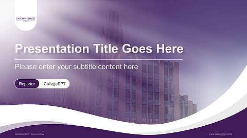 Southwestern Law School Lecture Sharing and Networking Event PPT Template