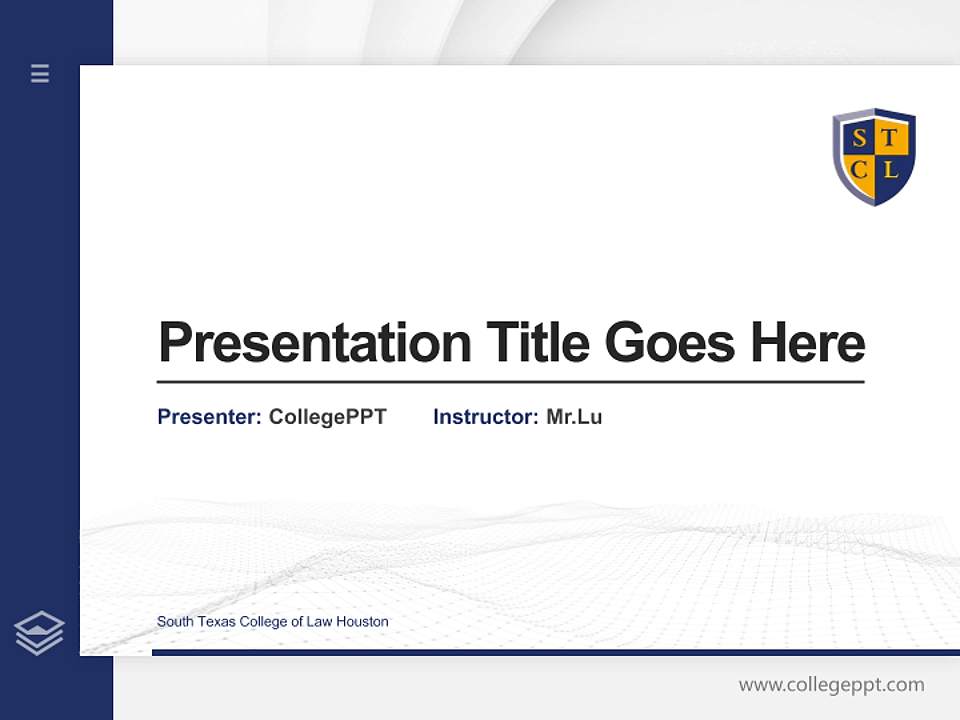 South Texas College of Law Houston Thesis Proposal/Graduation Defense PPT Template4:3 ratio PPT effect preview image5