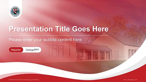 St Bernard’S School of Theology and Ministry Lecture Sharing and Networking Event PPT Template