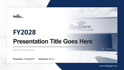 Southern Technical College Tampa Academic Presentation/Research Findings Report PPT Template