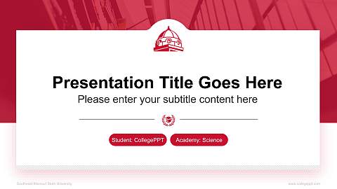 Southeast Missouri State University National Scholarship Defense PPT Template