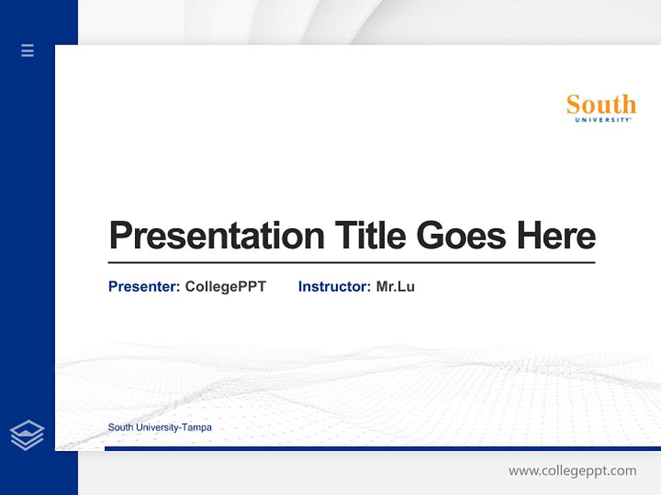 South University-Tampa Thesis Proposal/Graduation Defense PPT Template4:3 ratio PPT effect preview image5