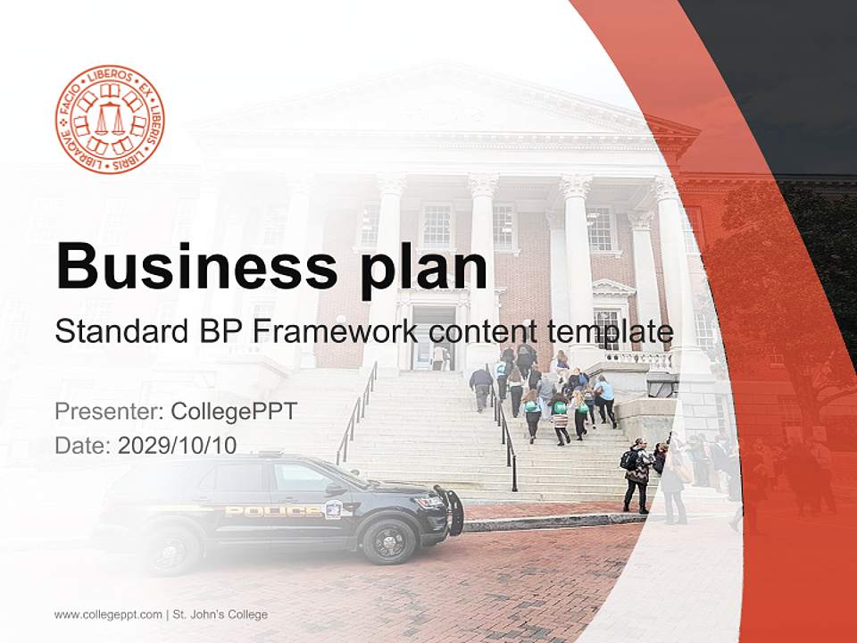 St. John’s College Competition/Entrepreneurship Contest PPT Template4:3 ratio PPT effect preview image9