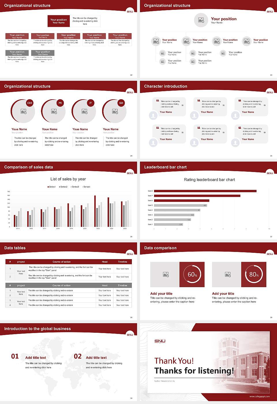 Southern Nazarene University Academic Presentation/Research Findings Report PPT Template16:9 ratio PPT effect preview image4