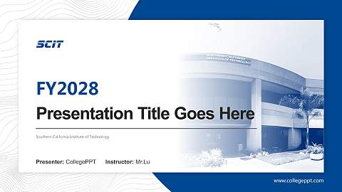 Southern California Institute of Technology Academic Presentation/Research Findings Report PPT Template