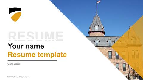 St Olaf College Resume PPT Template