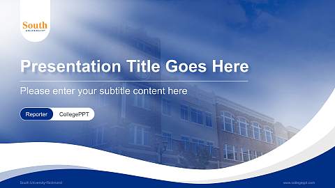 South University-Richmond Lecture Sharing and Networking Event PPT Template