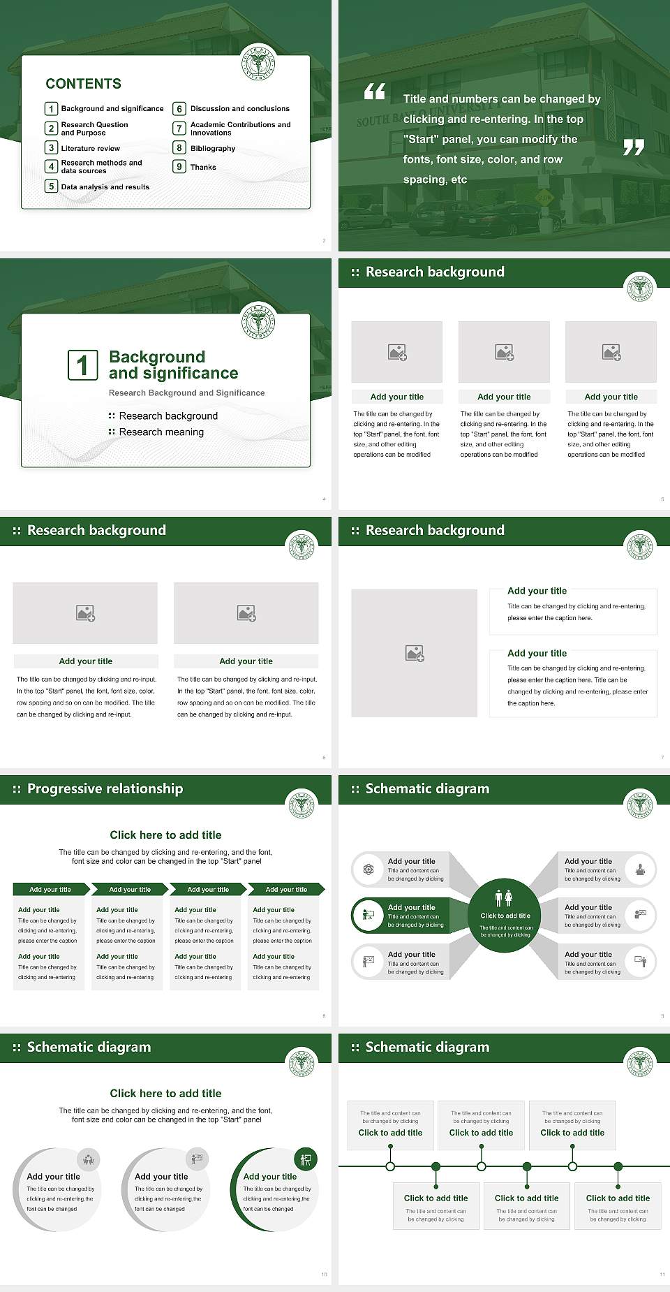 South Baylo University Graduation Thesis Defense PPT Template4:3 ratio PPT effect preview image2