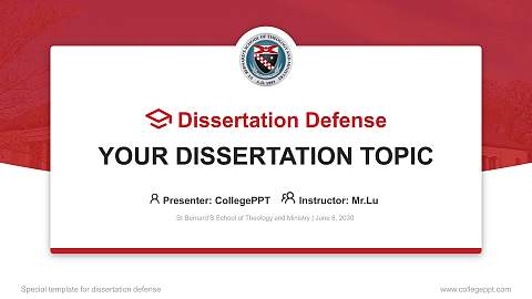 St Bernard’S School of Theology and Ministry Graduation Thesis Defense PPT Template