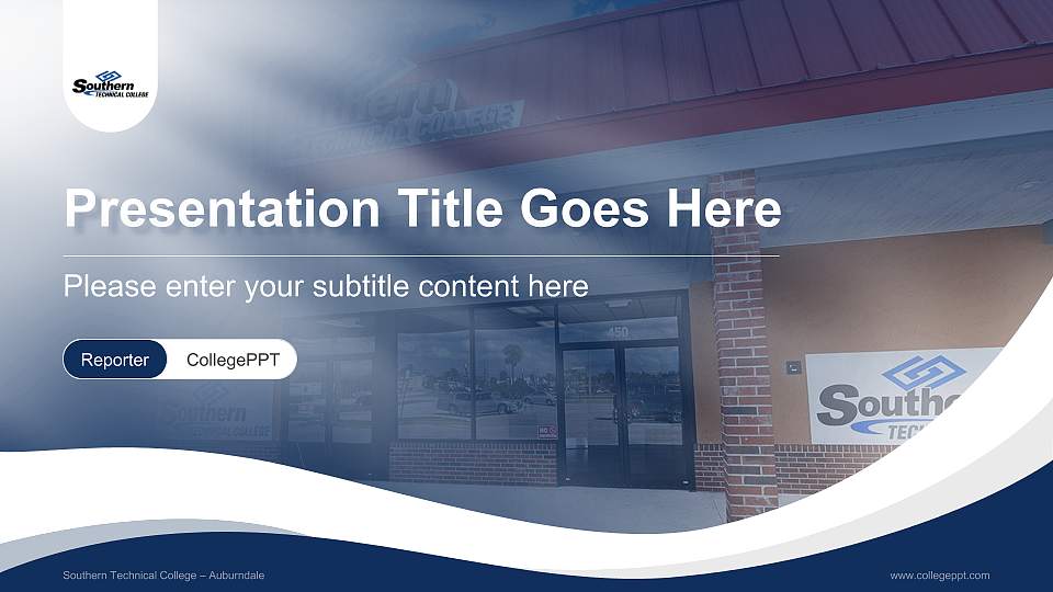 Southern Technical College – Auburndale Lecture Sharing and Networking Event PPT Template16:9 ratio PPT effect preview image