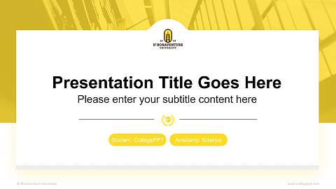 St Bonaventure University National Scholarship Defense PPT Template