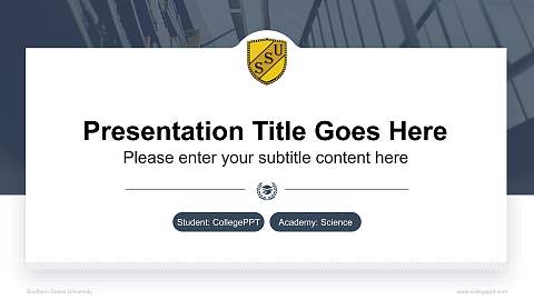 Southern States University National Scholarship Defense PPT Template