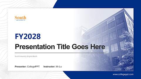 South University-Virginia Beach Academic Presentation/Research Findings Report PPT Template
