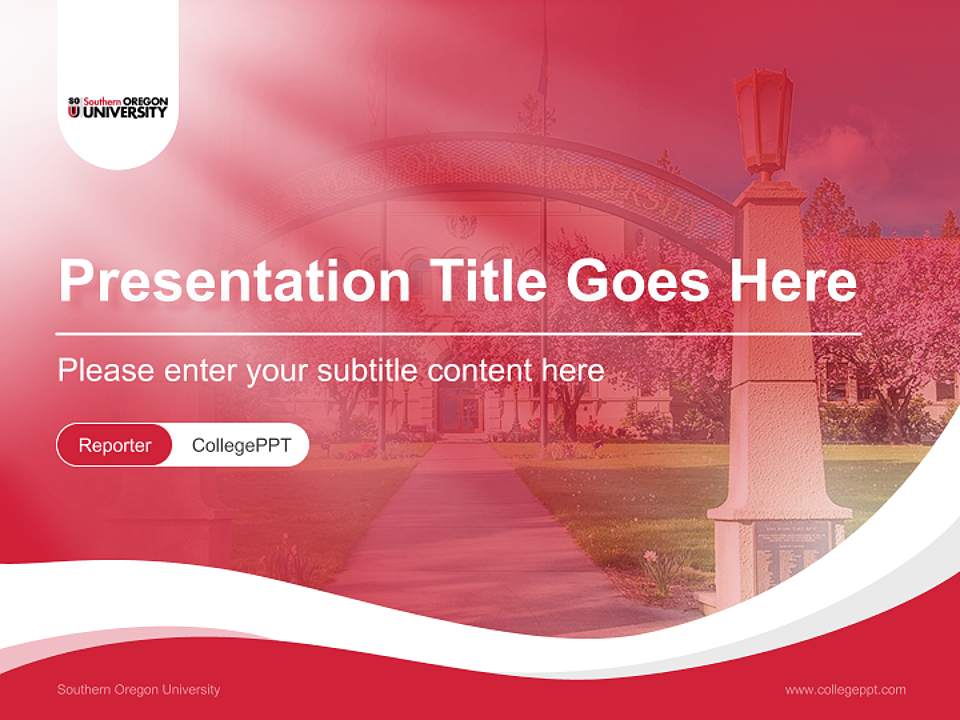 Southern Oregon University Lecture Sharing and Networking Event PPT Template4:3 ratio PPT effect preview image4