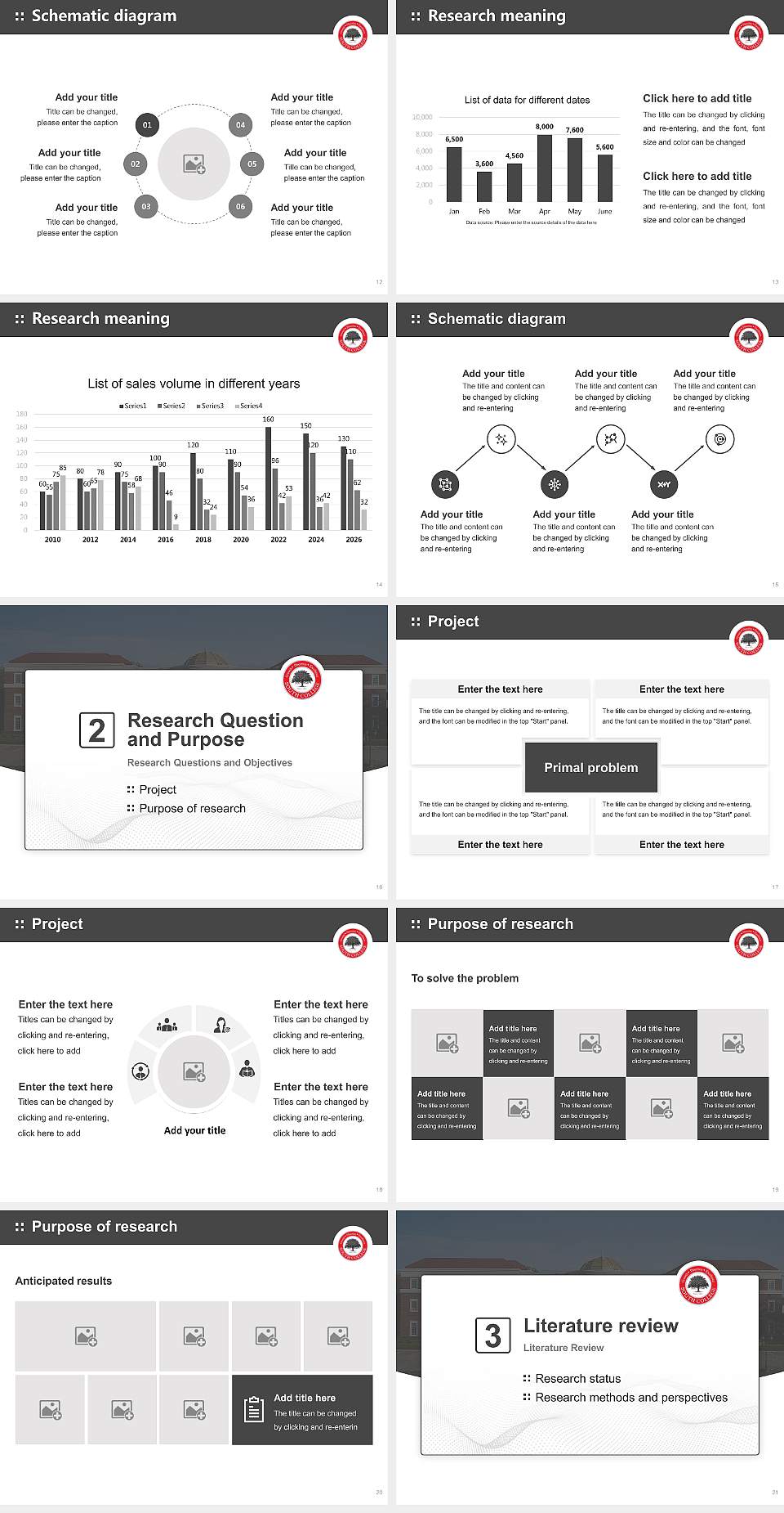 South College Graduation Thesis Defense PPT Template4:3 ratio PPT effect preview image3