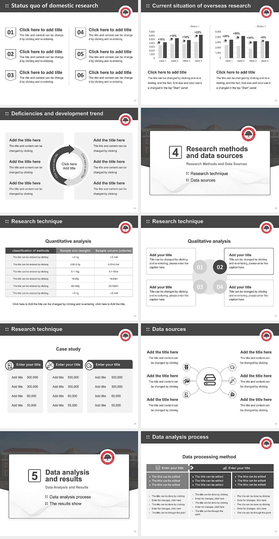 South College Graduation Thesis Defense PPT Template4:3 ratio PPT effect preview image4