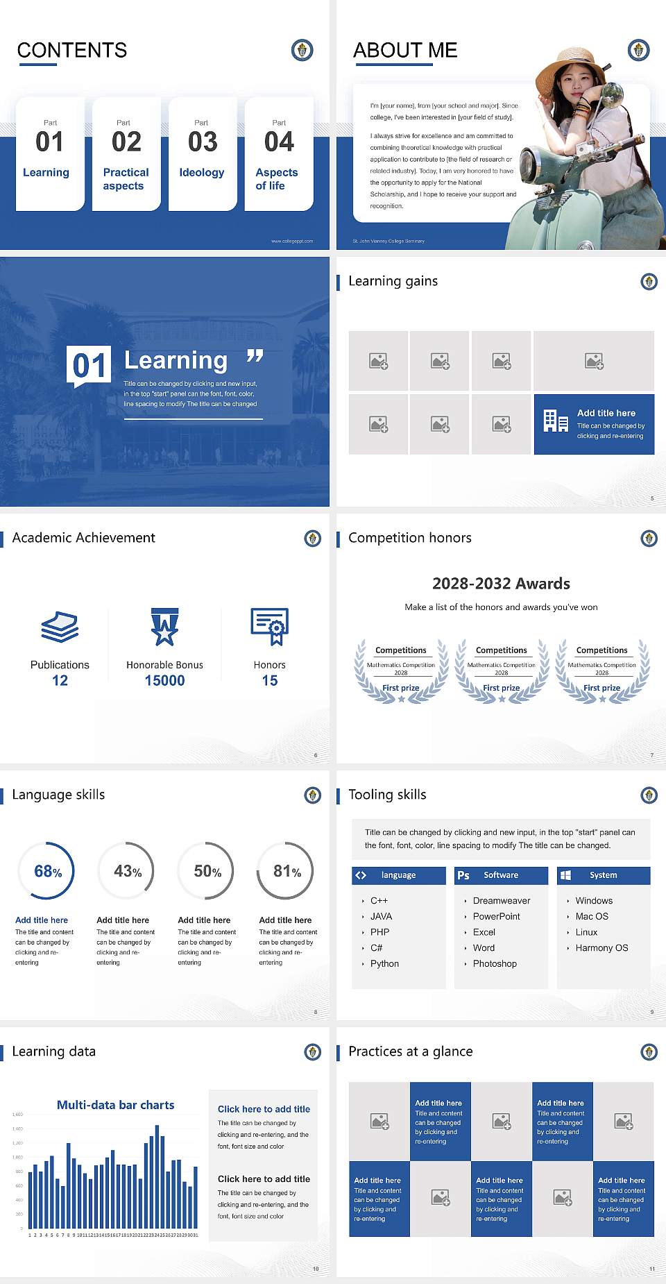 St. John Vianney College Seminary National Scholarship Defense PPT Template4:3 ratio PPT effect preview image2