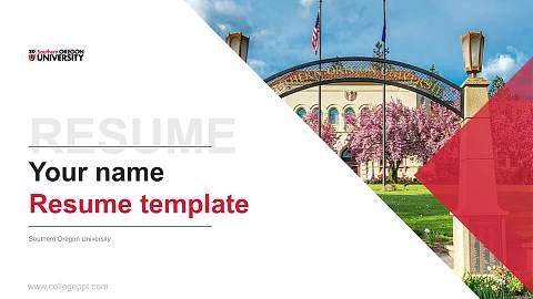 Southern Oregon University Resume PPT Template