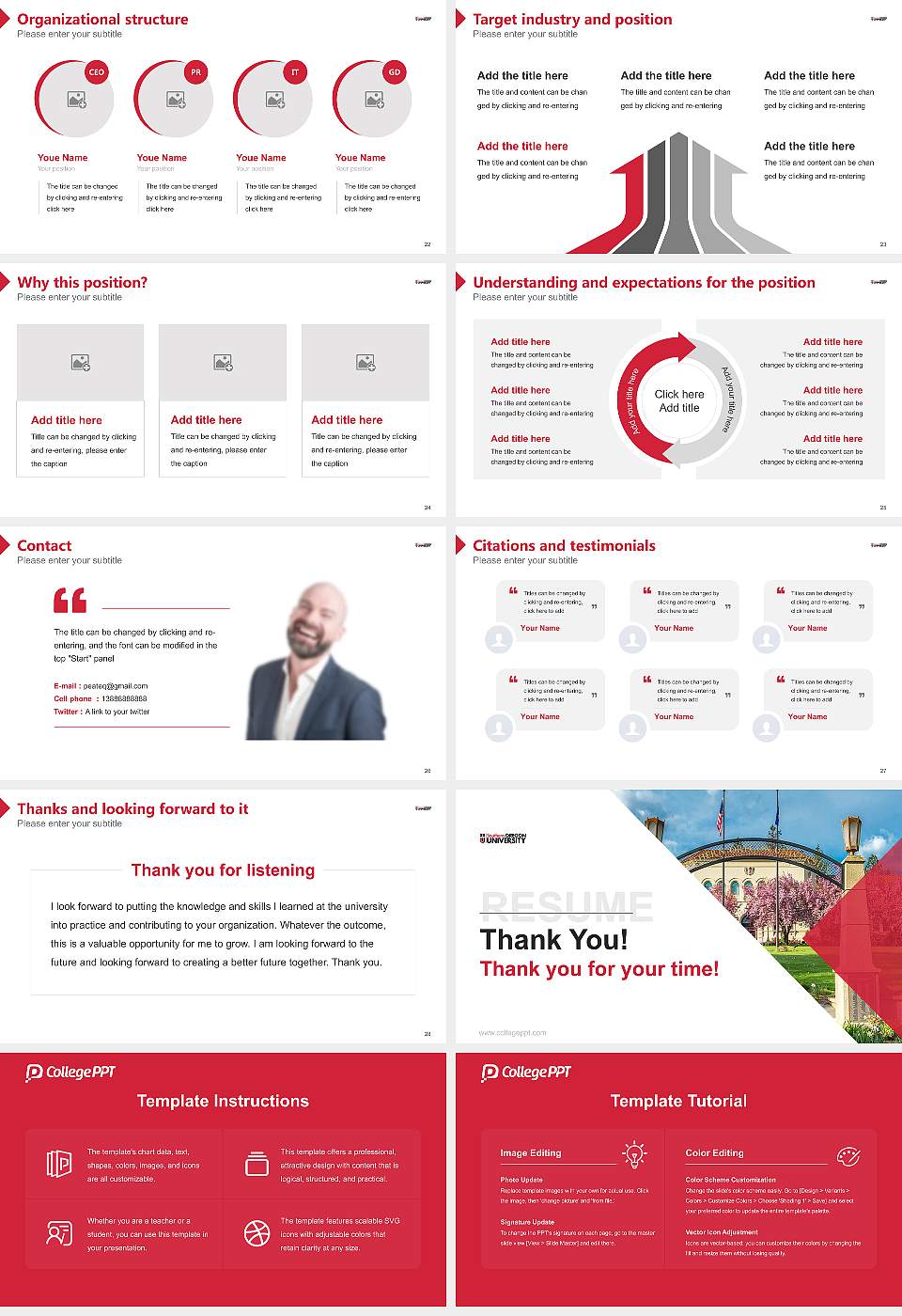 Southern Oregon University Resume PPT Template16:9 ratio PPT effect preview image4
