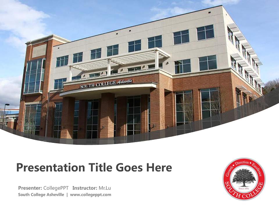 South College Asheville Course/Courseware Creation PPT Template4:3 ratio PPT effect preview image5
