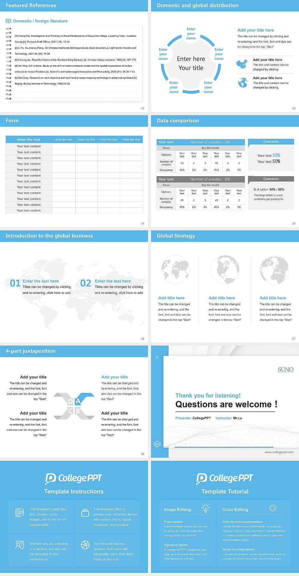 Southern University at New Orleans Thesis Proposal/Graduation Defense PPT Template4:3 ratio PPT effect preview image4