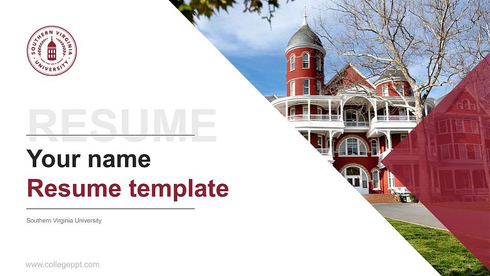 Southern Virginia University Resume PPT Template16:9 ratio PPT effect preview image