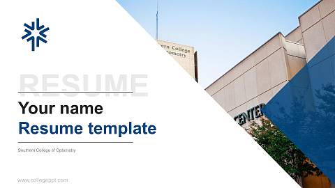 Southern College of Optometry Resume PPT Template