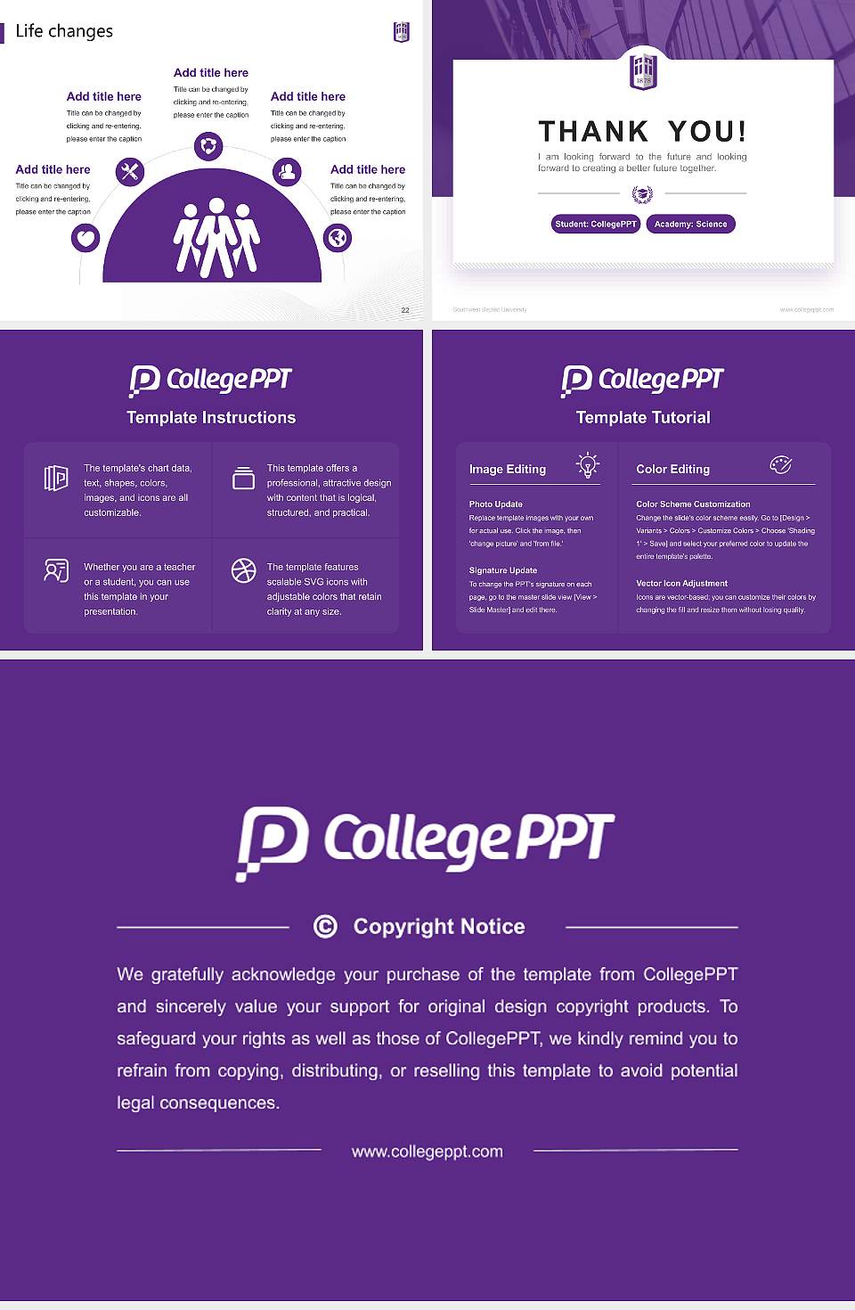 Southwest Baptist University National Scholarship Defense PPT Template4:3 ratio PPT effect preview image4