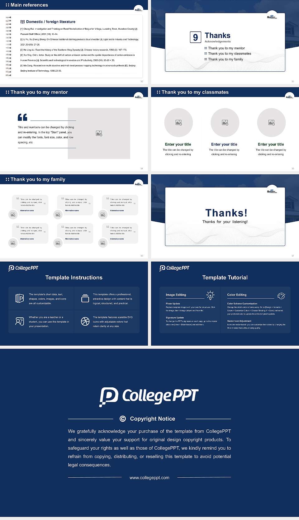 Southern Technical College – Port Charlotte Graduation Thesis Defense PPT Template16:9 ratio PPT effect preview image7