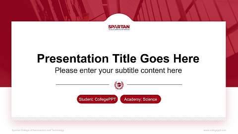 Spartan College of Aeronautics and Technology National Scholarship Defense PPT Template