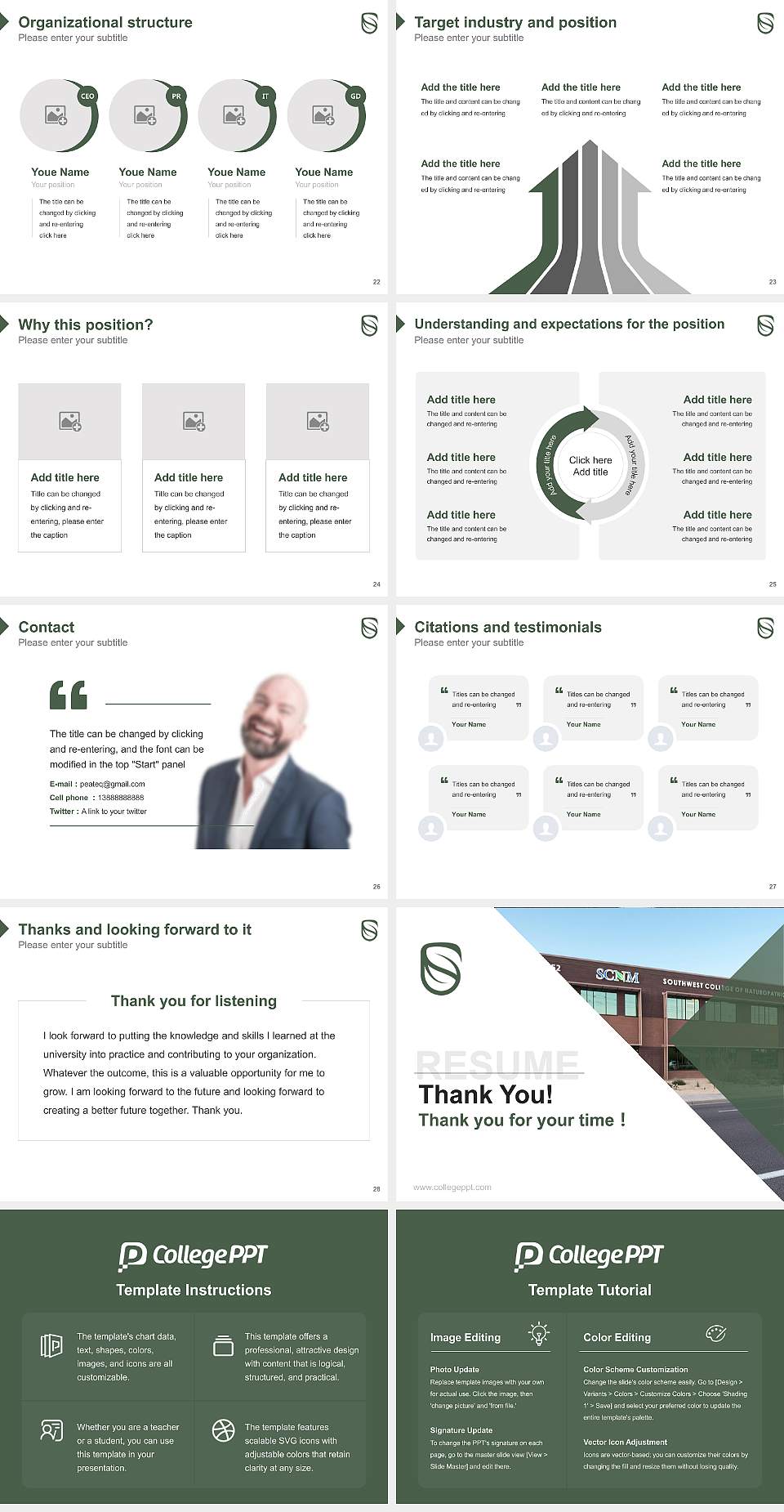 Southwest College of Naturopathic Medicine & Health Sciences Resume PPT Template4:3 ratio PPT effect preview image4