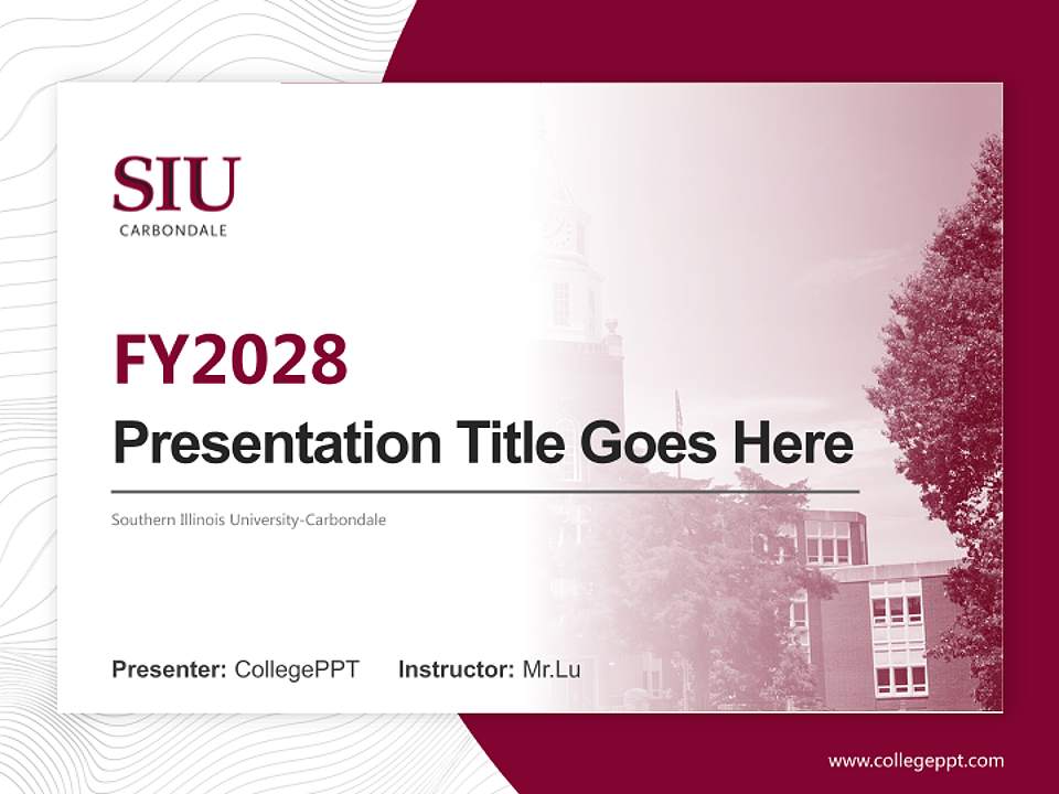 Southern Illinois University-Carbondale Academic Presentation/Research Findings Report PPT Template4:3 ratio PPT effect preview image5