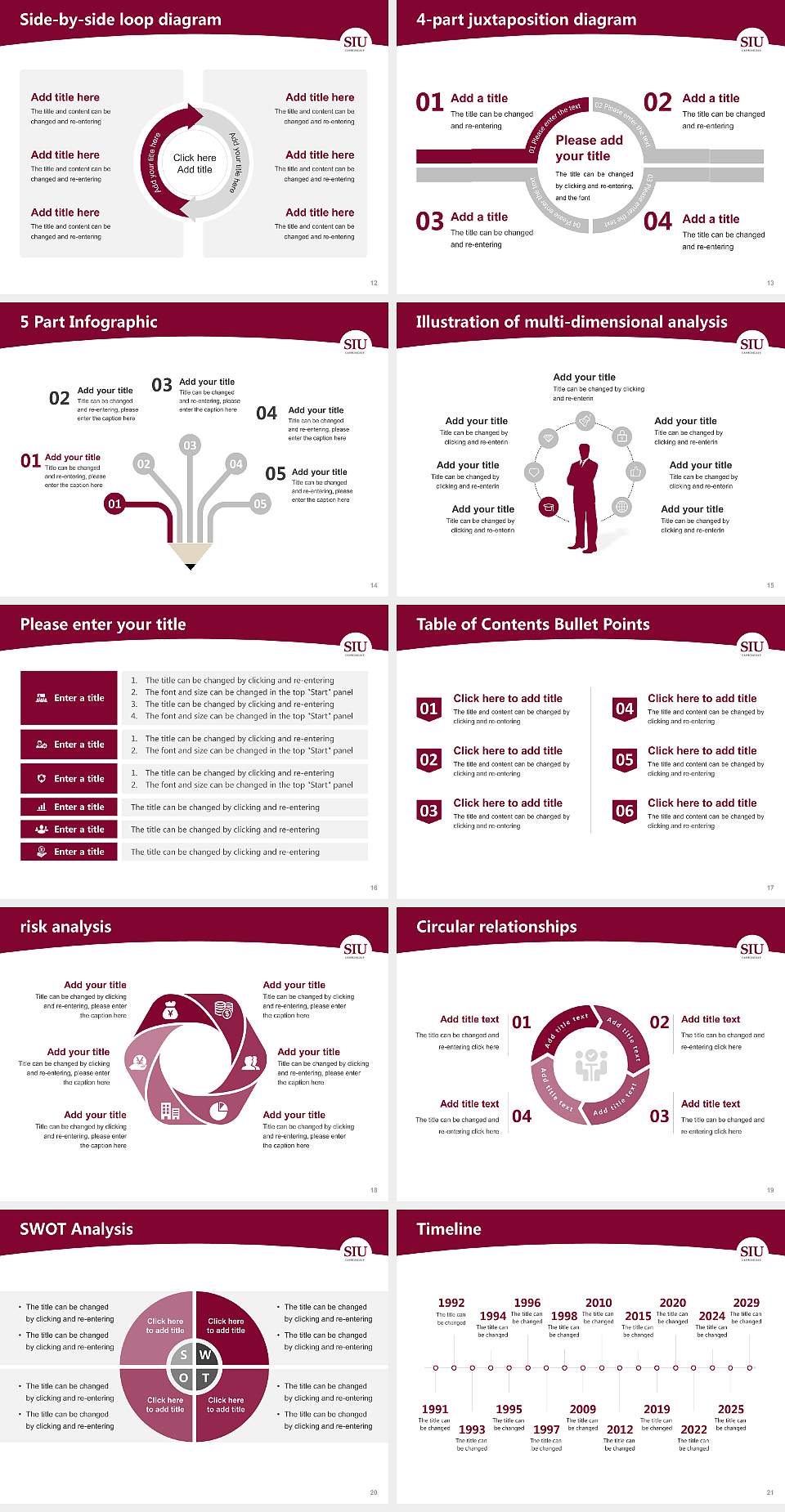 Southern Illinois University-Carbondale Academic Presentation/Research Findings Report PPT Template4:3 ratio PPT effect preview image3