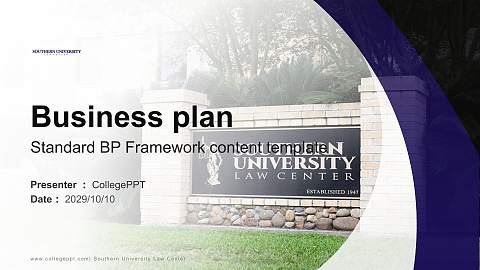 Southern University Law Center Competition/Entrepreneurship Contest PPT Template