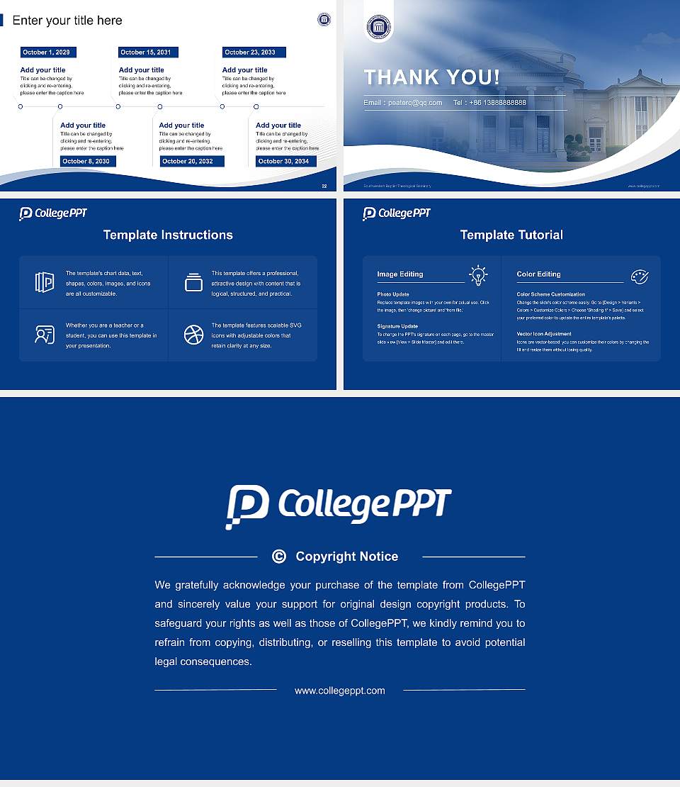 Southwestern Baptist Theological Seminary Lecture Sharing and Networking Event PPT Template16:9 ratio PPT effect preview image4