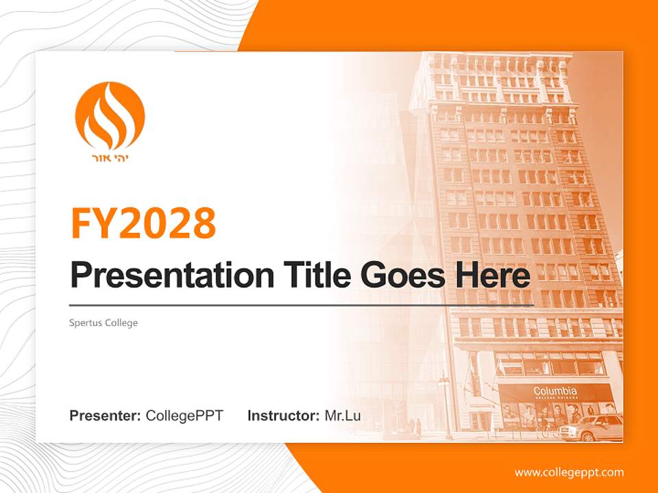 Spertus College Academic Presentation/Research Findings Report PPT Template4:3 ratio PPT effect preview image5