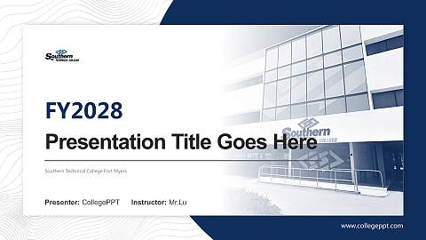 Southern Technical College Fort Myers Academic Presentation/Research Findings Report PPT Template