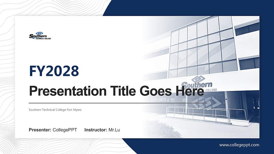 Southern Technical College Fort Myers Academic Presentation/Research Findings Report PPT Template16:9 ratio PPT effect preview image